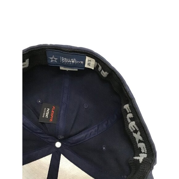 DALLAS COWBOYS MEN NAVY FLEXFIT S/M HAT - Picture 4 of 5